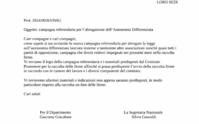 Campagna referendaria abolizione Autonomia Differenziata