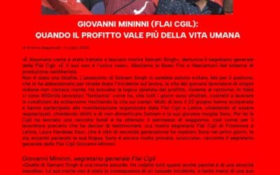 Giovanni Mininni (Flai Cgil): Quando il profitto vale più della vita umana