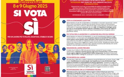 REFERENDUM 8 E 9 GIUGNO – SI VOTA SI-